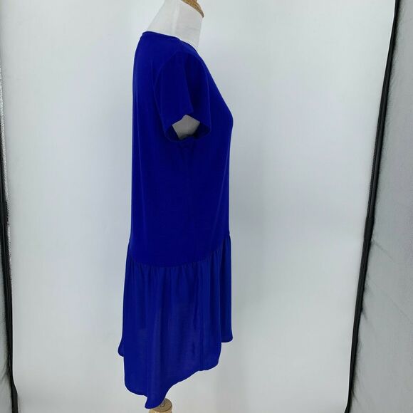 Anthropologie Dolan Left Coast Collection Peplum Tunic Women Size XS Blue Blouse - Picture 4 of 10